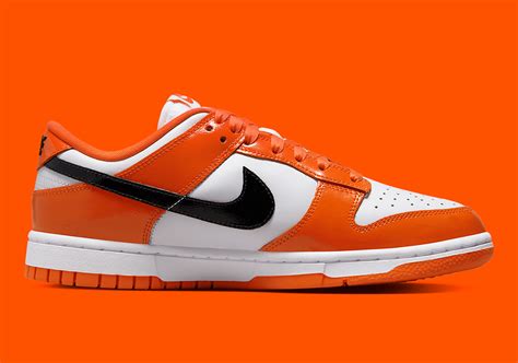 nike orange and black dunks